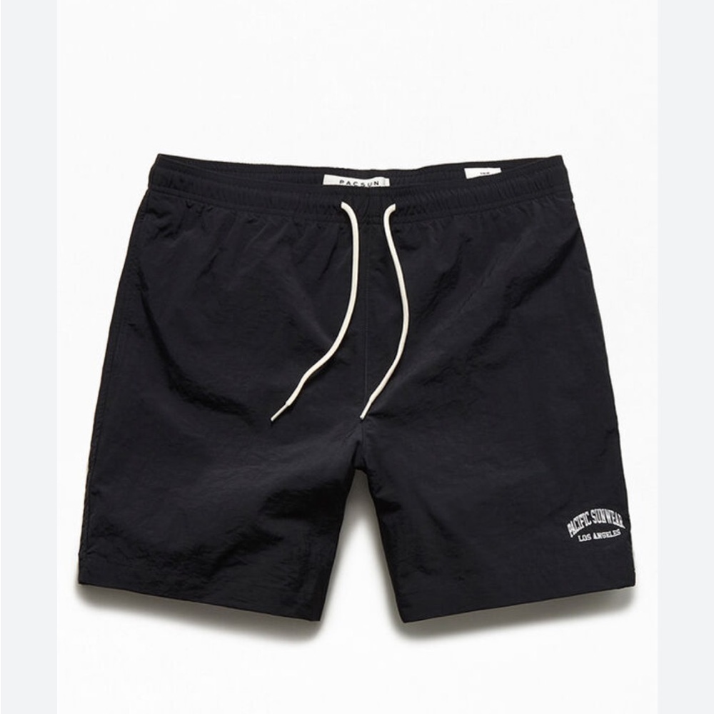 PacSun Collegiate Black Swim Trunks XL